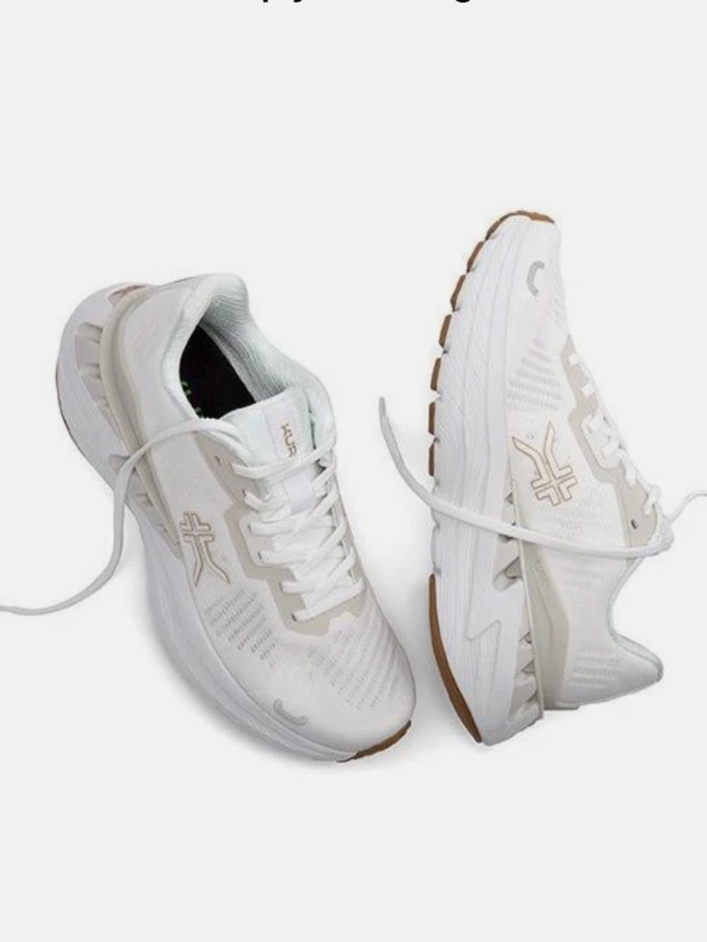 KURU Women’s Triple Max Running Shoe — White with Tan Accent NWOT - Picture 2 of 12